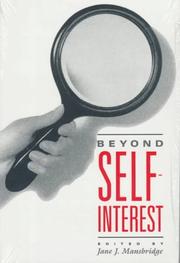 Cover of: Beyond self-interest