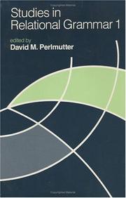 Cover of: Studies in relational grammar by edited by David M. Perlmutter.