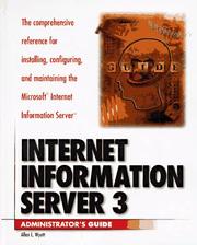 Cover of: Internet information server 3: administrator's guide