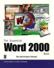 The essential Microsoft Word 2000 book