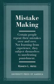 Cover of: Mistake making: with sections on stuttering and psychotherapy