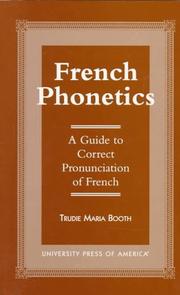 Cover of: French phonetics by Trudie Maria Booth