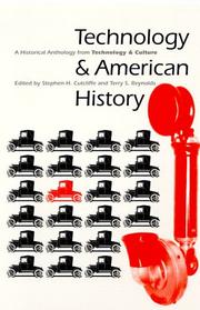 Technology & American history : a historical anthology from Technology & culture