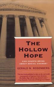 Cover of: The Hollow Hope: Can Courts Bring About Social Change? (American Politics and Political Economy Series)