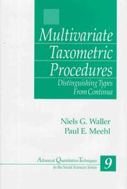 Cover of: Multivariate Taxometric Procedures by Niels G. Waller, Paul Meehl