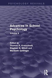 Cover of: Advances in School Psychology: Volume 8