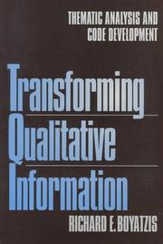 Cover of: Transforming qualitative information: thematic analysis and code development