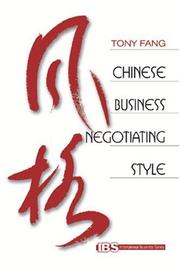 Cover of: Chinese business negotiating style