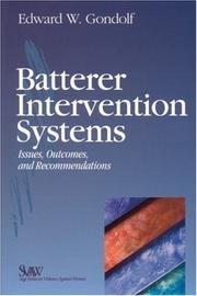 Cover of: Batterer Intervention Systems (SAGE Series on Violence against Women) by Edward W. Gondolf