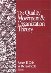 The quality movement & organization theory