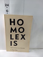 Cover of: Homolexis by Wayne R. Dynes