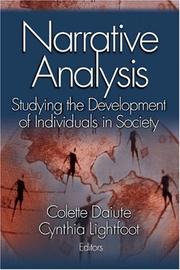 Narrative analysis : studying the development of individuals in society