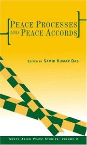 Cover of: Peace processes and peace accords