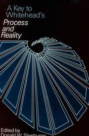 Cover of: A key to Whitehead's Process and reality