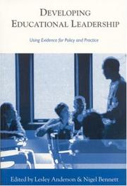 Developing educational leadership : using evidence for policy and practice