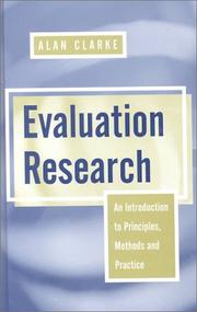 Evaluation research : an introduction to principles, methods and practice