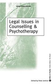 Cover of: Legal issues in counselling & psychotherapy