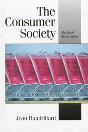 La societé de consommation by Jean Baudrillard