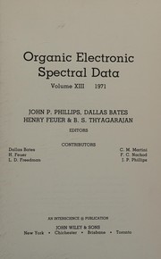 Cover of: Organic Electronic Spectral Data 1983
