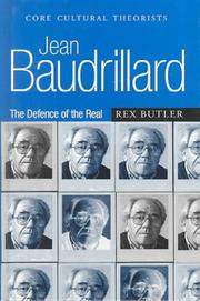 Cover of: Jean Baudrillard: the defence of the real