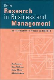 Cover of: Doing Research in Business and Management: An Introduction to Process and Method