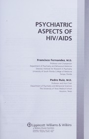 Cover of: Psychiatric aspects of HIV/AIDS