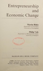 Cover of: Entrepreneurship and economic change