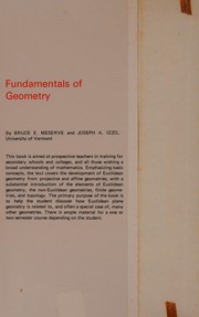 Cover of: Fundamentals of geometry