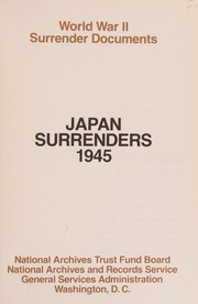 Cover of: World War II surrender documents.