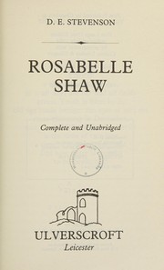 Cover of: Rosabelle Shaw