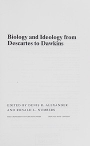 Cover of: Biology and ideology from Descartes to Dawkins