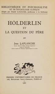 Cover of: Hölderlin et la question du père
