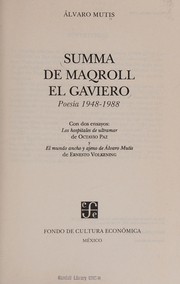 Cover of: Summa de Maqroll el gaviero: poesía, 1948-1988
