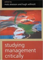Cover of: Studying Management Critically