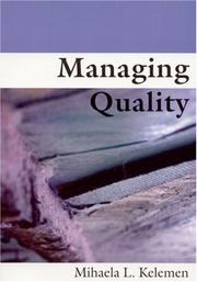 Cover of: Managing quality: managerial and critical perspectives