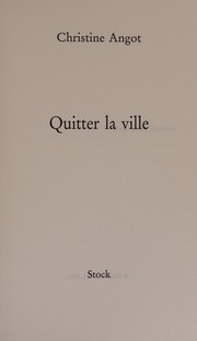 Cover of: Quitter la ville