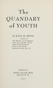 Cover of: The quandary of youth
