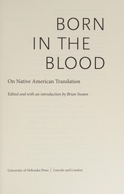 Cover of: Born in the blood by Brian Swann
