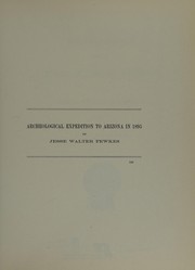 Cover of: Archeological expedition to Arizona in 1895.