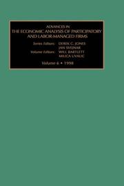 Cover of: Advances in the Economic Analysis of Participatory and Labor-Managed Firms, Volume 6 (Advances in the Economic Analysis of Participatory and Labor-Managed Firms)