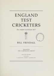 Cover of: England Test Cricketers