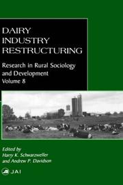 Cover of: Dairy Industry Restructuring (Research in Rural Sociology and Development)