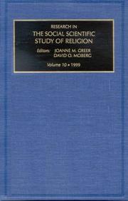 Cover of: Research in the Social Scientific Study of Religion