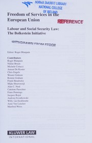 Cover of: Freedom of services in the European Union: labour and social security law : the Bolkestein Initiative