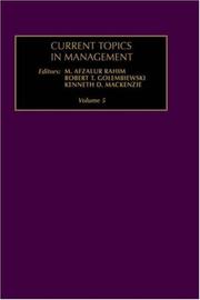 Cover of: Current Topics in Management, Volume 5 (Current Topics in Management)