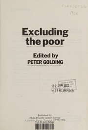 Cover of: Excluding the Poor