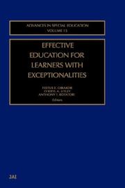 Cover of: Effective Education for Learners with Exceptionalities (Advances in Special Education)