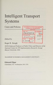Cover of: Intelligent transport systems: cases and policies