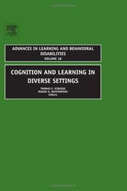 Cover of: Cognition and Learning in Diverse Settings, Volume 18 (Advances in Learning and Behavioral Disabilities)