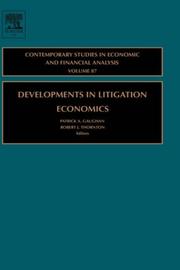 Developments in litigation economics